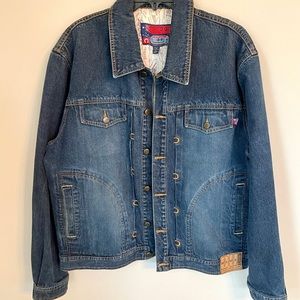 Vintage COOGI Blue Australia Denim Jacket Men’s Size XL Retro Button Up